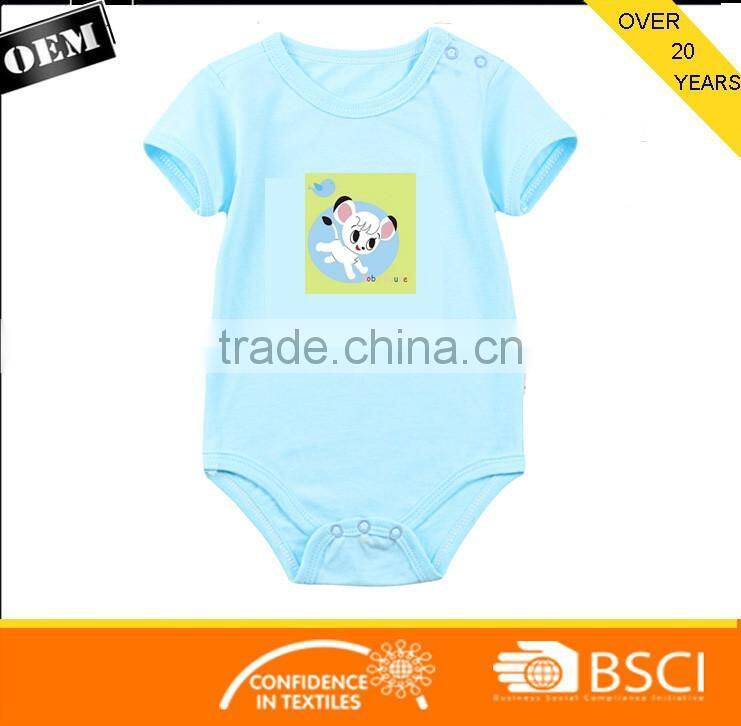 Newborn Clothes Short Sleeve Infant Product cotton Baby Romper with printing