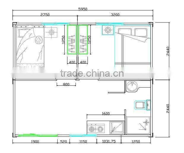 Cheap activity house Instant Container Housing, Container House, Office, Low-cost House, Prefab House, Toilet, Bathroom