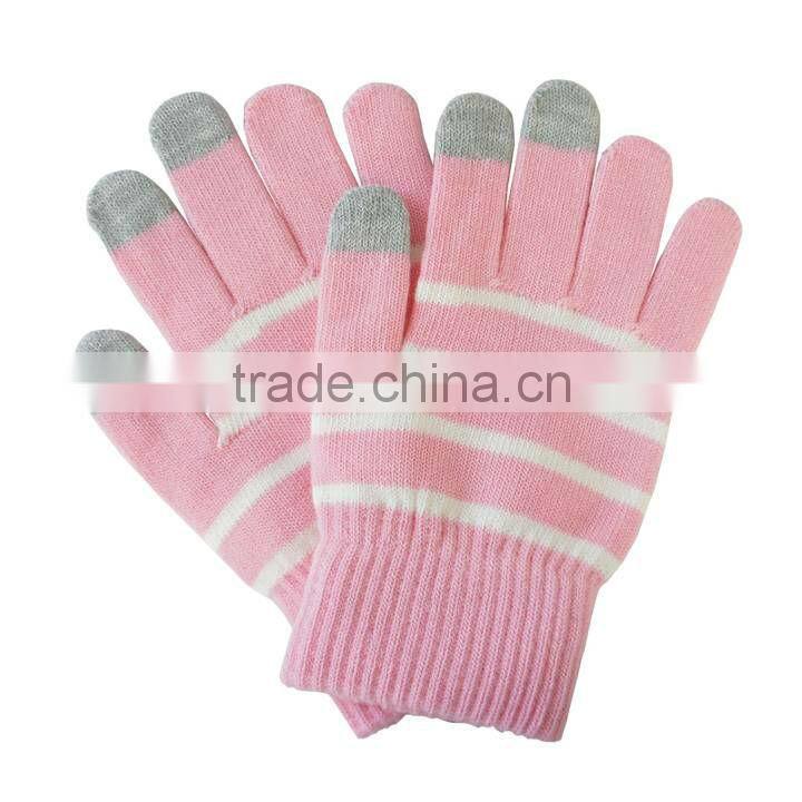 fashion striped touch screen gloves phone gloves smart phone gloves