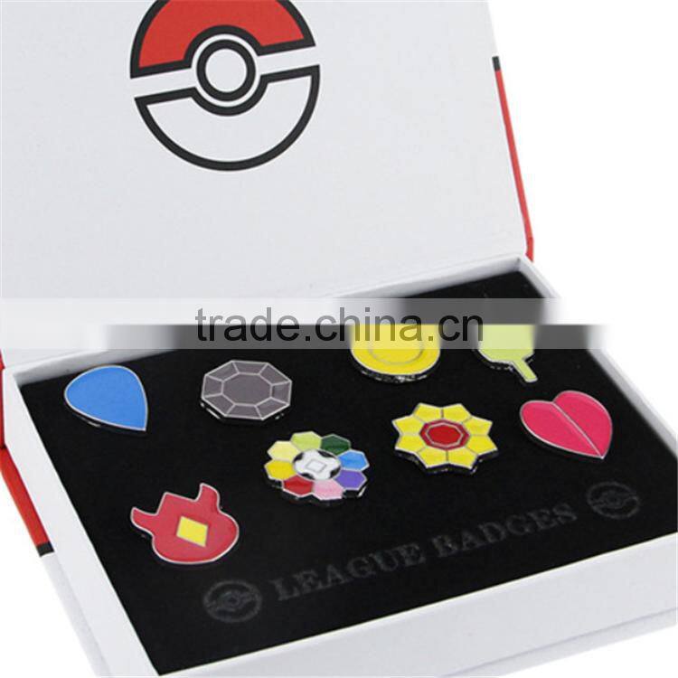 wholesale hot sale good quality cartoon Japanese animation pokemon Memorial badge set for children birthday gifts