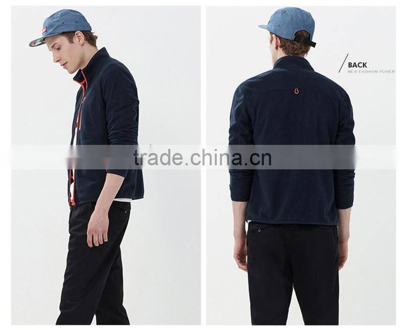 100% cotton cardigan leisure fashion men's wear thin sweater with zip