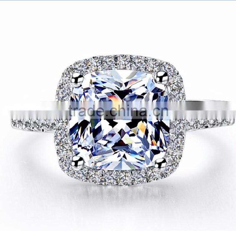 China Alibaba new arrival brass/sterling silver beautiful cz diamond jewelry engagement ring