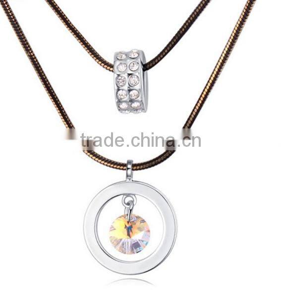 high end white natural fresh water pearl pendant necklace women luxury style round pearl pendant necklace for party favor