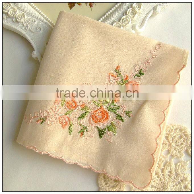 Wholesale high quality embroidered handkerchief