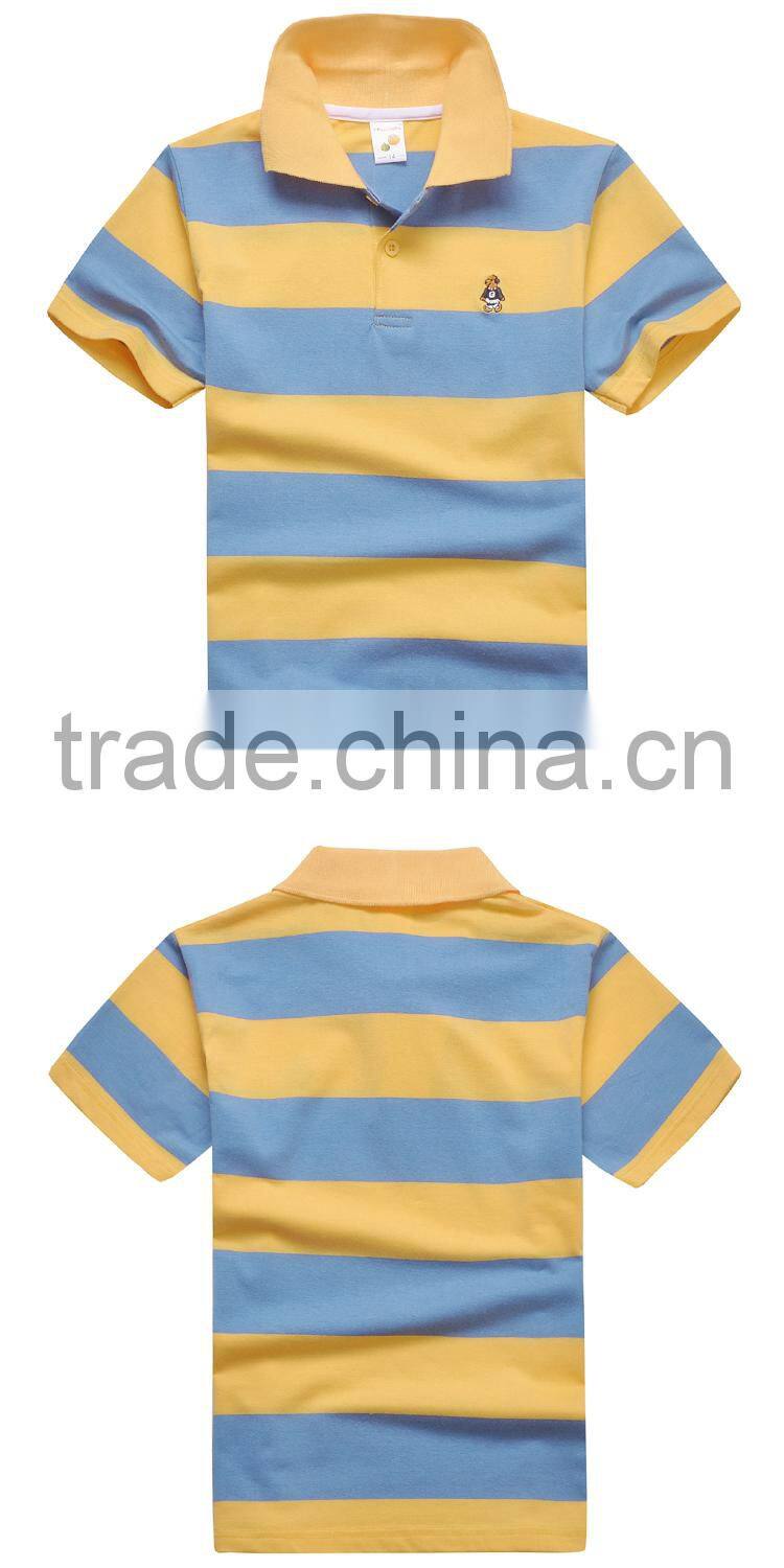 low price clothes for children fashion cheap stripe kids polo shirt wholesale