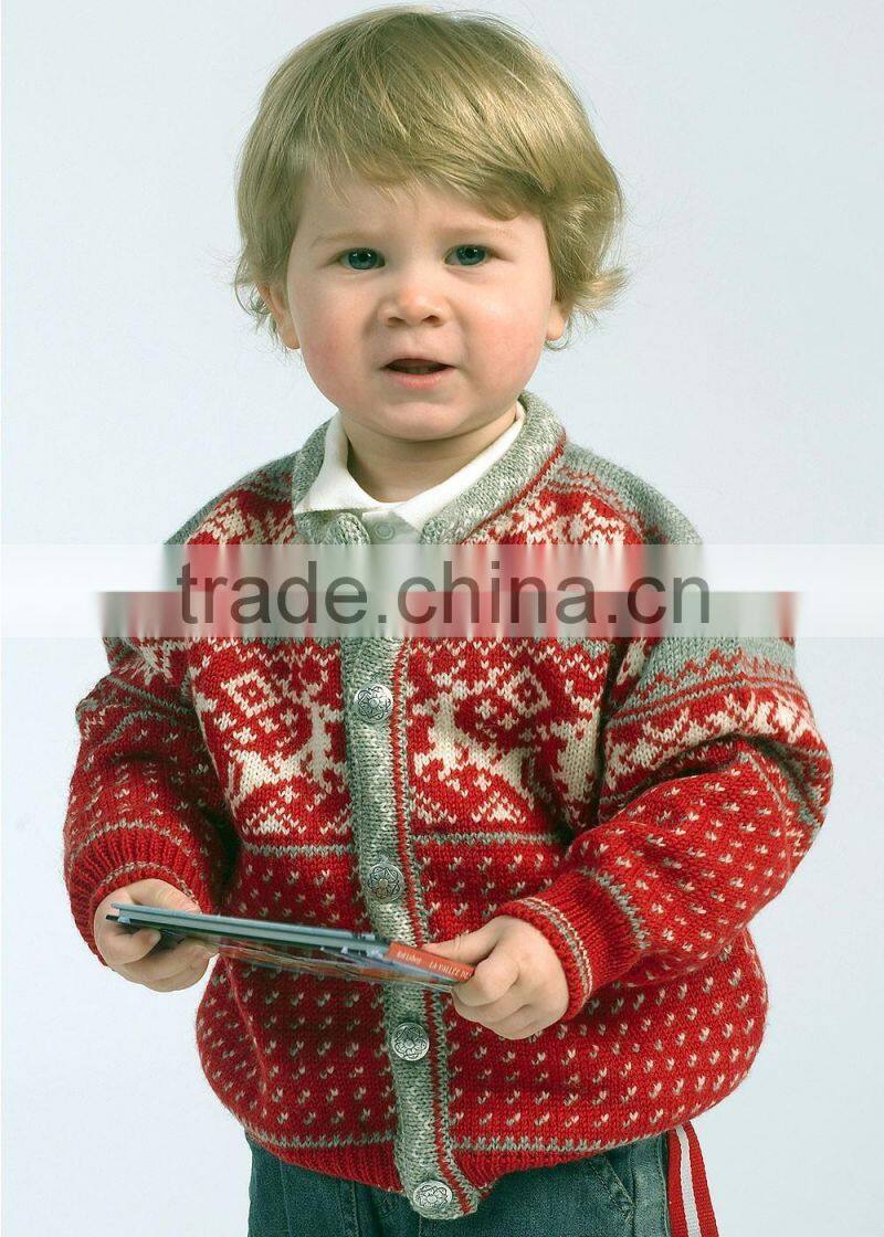 wool sweater design for boys Reindeer Wool Cardigan