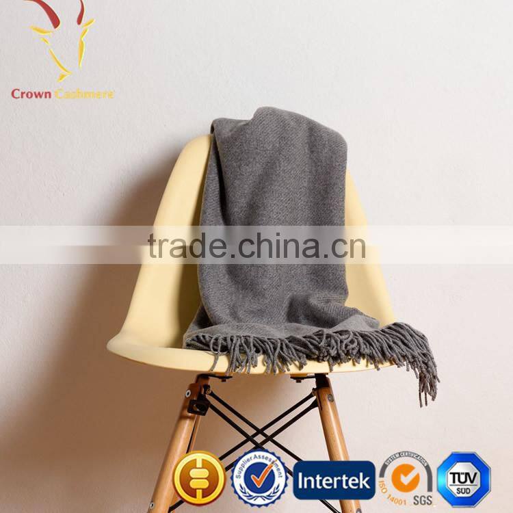 Warm Plain Kids Cashmere Wool Blended Travel Blanket