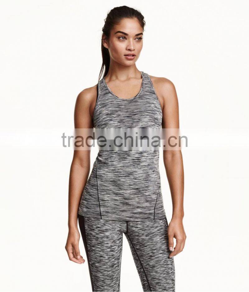 Summer Europe America New Fashion Dri Fit Seamless Spaghetti Strap Tank Top