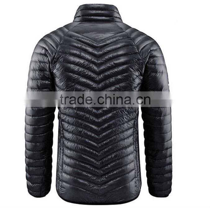 Shiny Foldable Ultra Light Goose Down Jacket For Winters