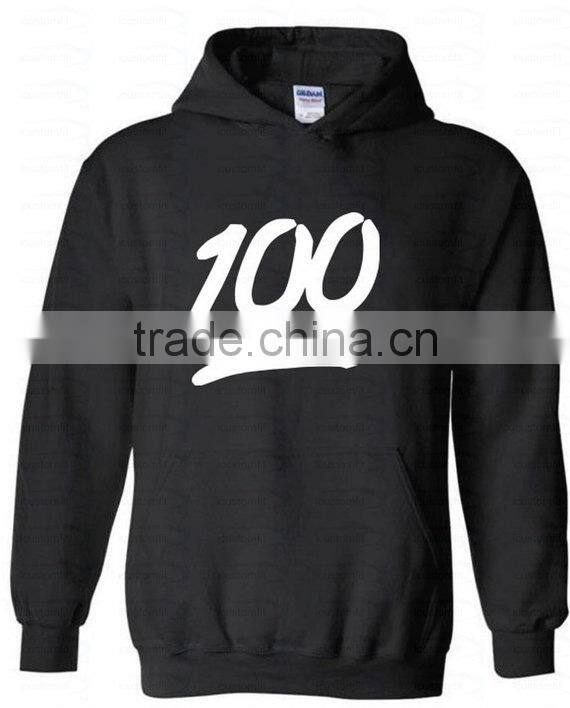 100% cotton pullover hoodie with logo,White Logo Hooded Sweatshirt