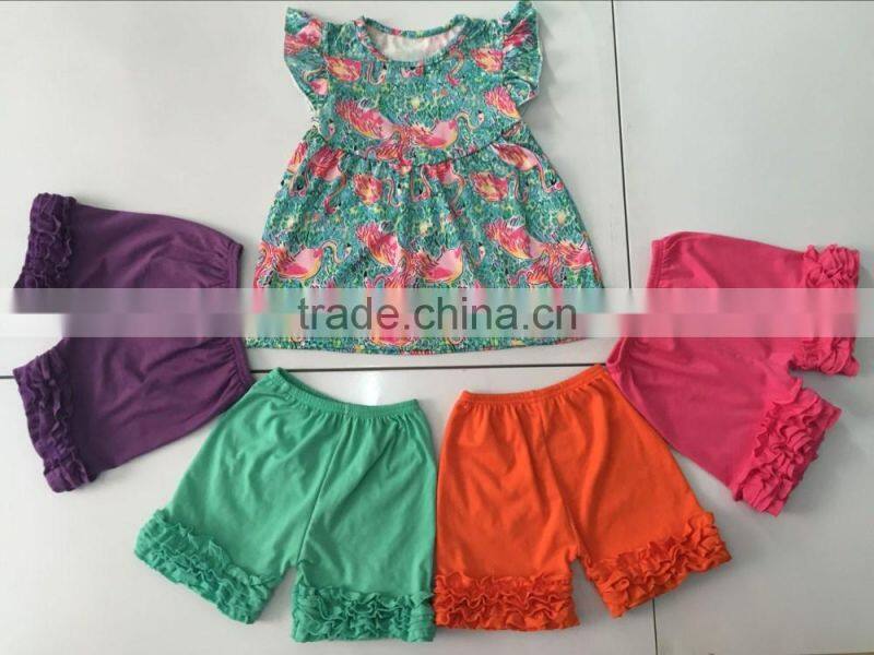 4th of July shorts Boutique Girls black&Red outfit Ruffle Shorts Baby Fourth Of July Shorts baby girls clothing sets