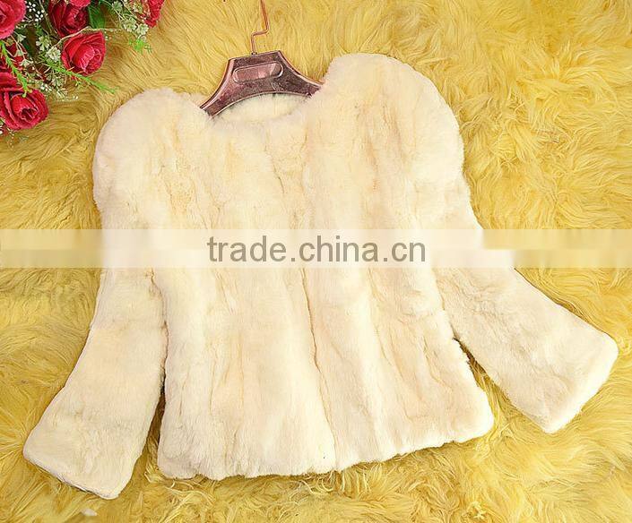 Short paragraph round neck seven sleeves fur coat autumn and winter women fashion warm wholesale custom