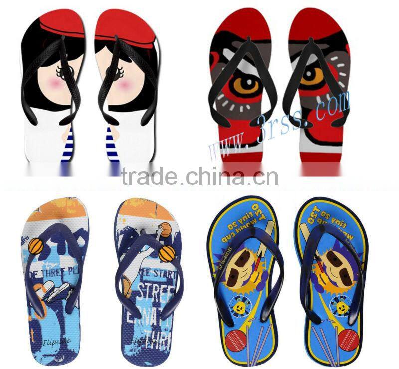heat transfer printing cartoon flip flop