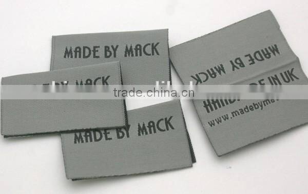 Customized garment labels/woven labels/main label/embroidered tag loop fold WLF-001