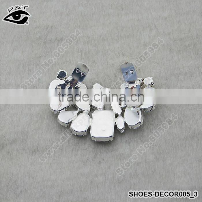 Clip on shoe accessories rhinestone crystal shoe clips shoe clips for flip flops