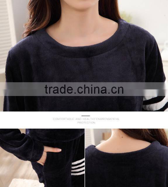 Factory wholesale fleece women sleepwear low price