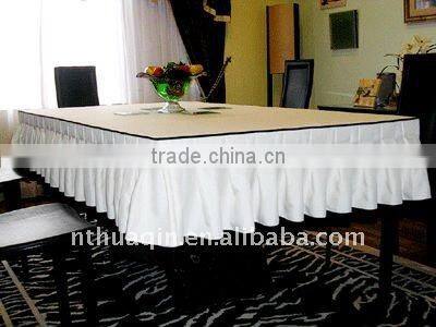 100% polyester table skirts for banquet wedding table linen table skirting cover