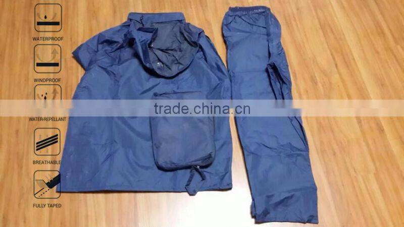 2016 Custom Nylon Rain Suit with bag