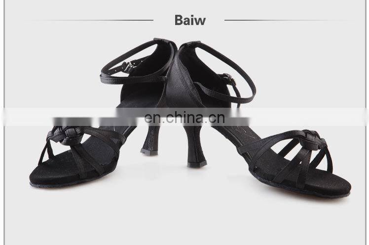 08B5L121 Ladies Ballroom Satin Latin Dance Shoes