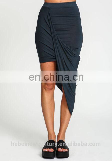 Women Wrap Jersey Asymmetrical Skirt Bodycon Dress Autumn New Fashion Causal European Style 2014