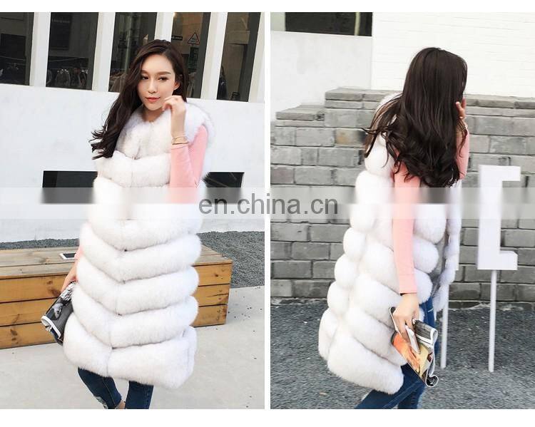 Top Grade Hot Sale Supplier Winter Vest Real Fox Fur Gilet Luxury Fancy Vest for Women