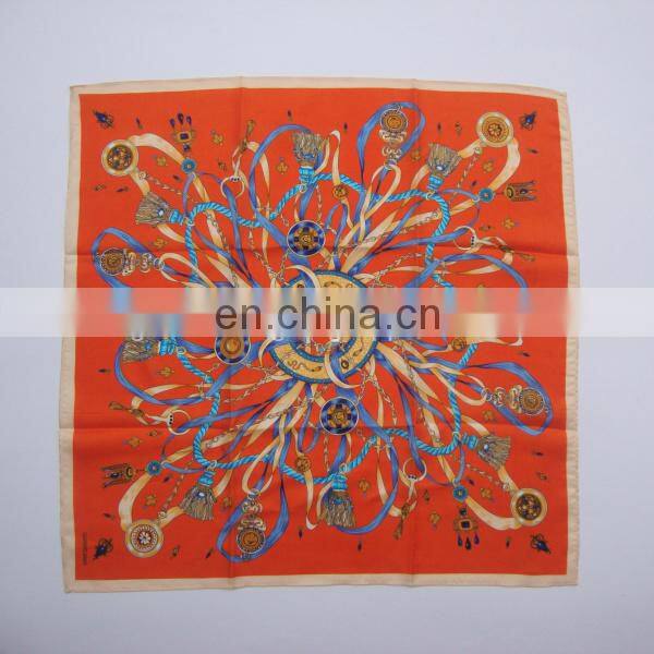 Digital Print 100% Twill Silk Pocket Square Fashion Design