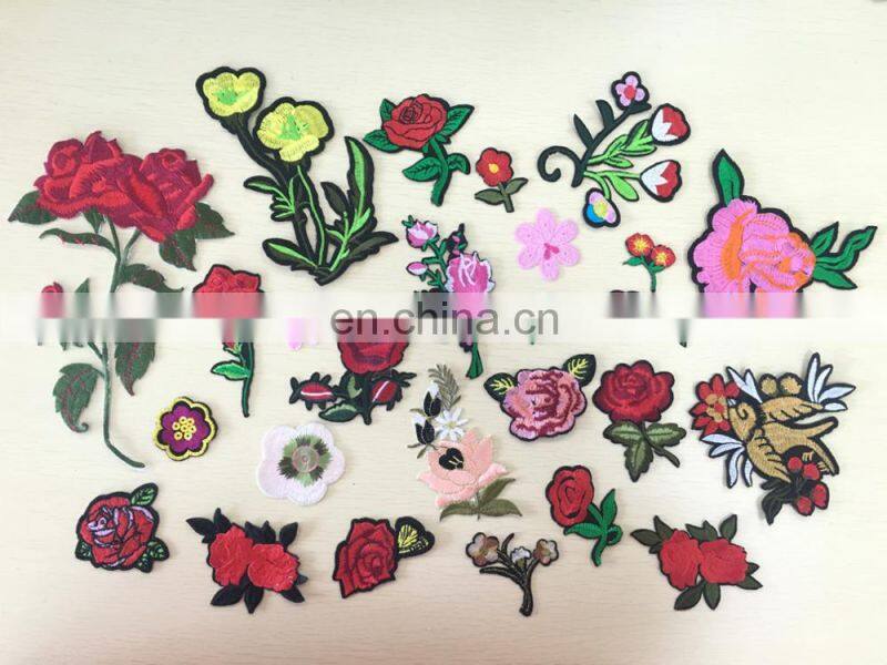2017 embroidered 3d effect applique hot fix/iron on custom butterfly patch