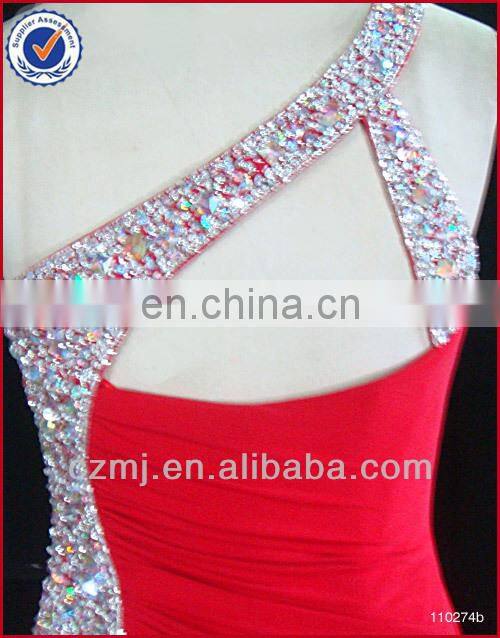 RED beading luxurious cocktail dress evening dress party dress