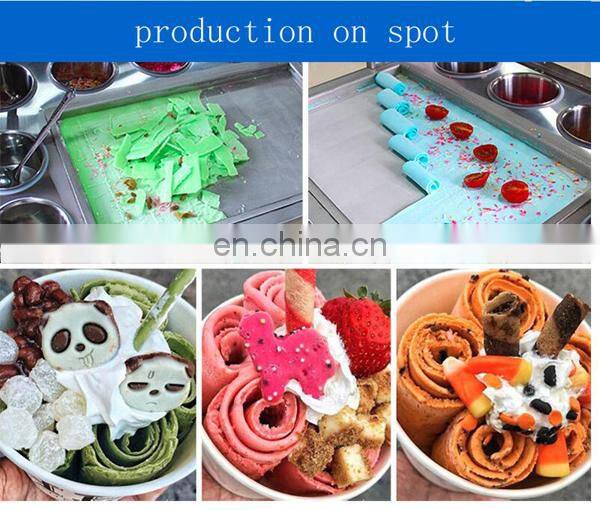Hot sale fried ice cream machine/instant ice cream rolls machine single square pan