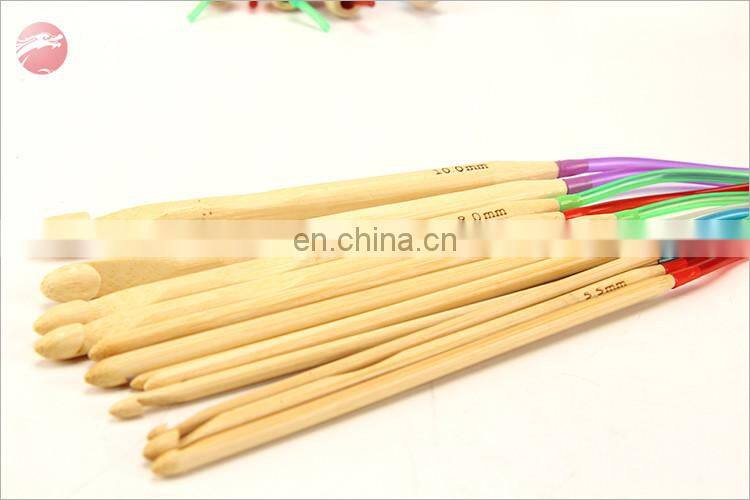 Multi-color Top Quality Plastic Tube Smooth Nature Circular Bamboo Knitting Crochet Hooks Needles Sets Tool