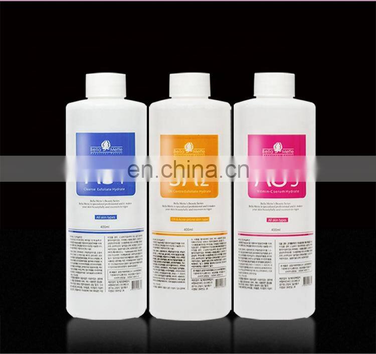 2019 Hot Selling 3 Bottles 400ML Hydra Dermabrasion Machine Small Bubble Solution Cleans And Hydrates Skin
