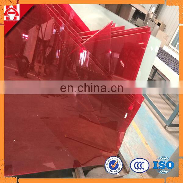 Red Laminated Glass PVB film , Red PVB Film Laminated Glass