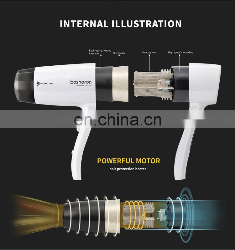 1200W Two Speed Wall Mounted Hair Dyer Hotel