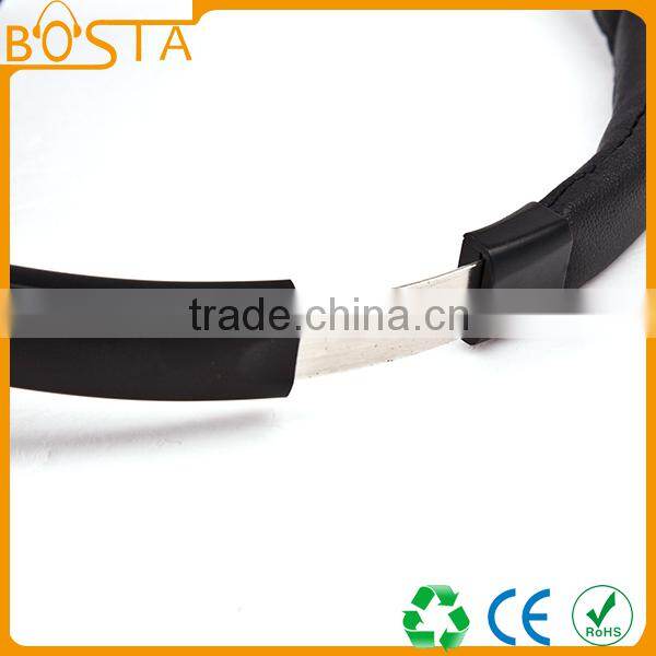 Foldable retractable headphone headset with optional mic and colors