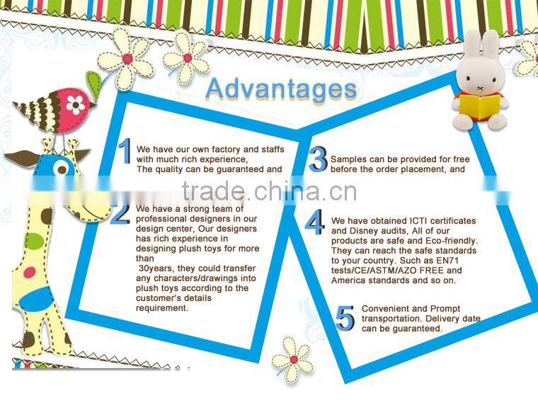 2015 hot sale custom stuffed toy plush giraffe