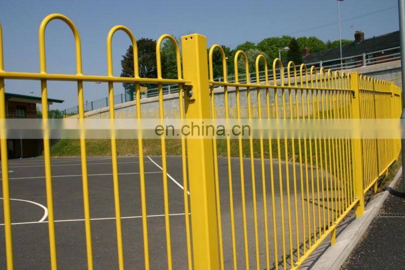 yard garden wrought iron steel fence,galvanized palisade fence,metal fence.