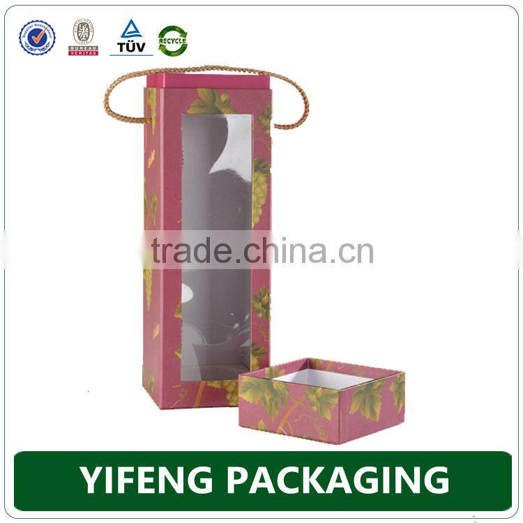 Custom company logo pantone color printed cardboard box with clear pvc window