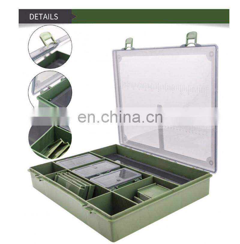 36.5*28.5*5.5cm Waterproof Carp Fishing Accessories Gear Large 7+1 Carp Fishing Tackle Box