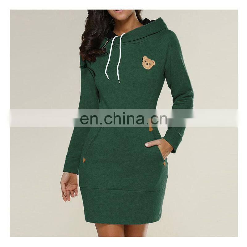 Wholesale custom brand women's plus size casual sports sweater skirt top crop DIY guillotine bear hoodie S-5XL