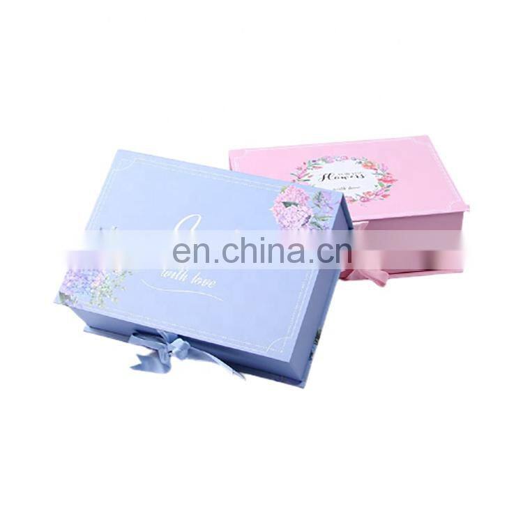 flower charm cosmetic gift printed wig big box packaging custom logo for lashes with window