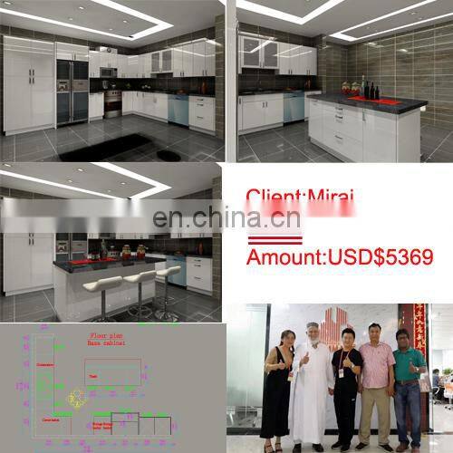 Kitchen furniture plastic PVC laminate kitchen cabinet