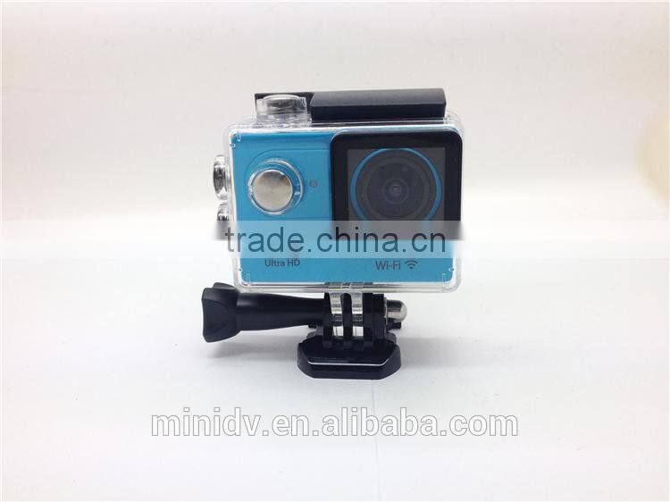 30 meters waterproof extreme sport camera for diving with wifi, 4k ultra hd, 1080p@60fps, 2.0inch screen and 170 degree angle