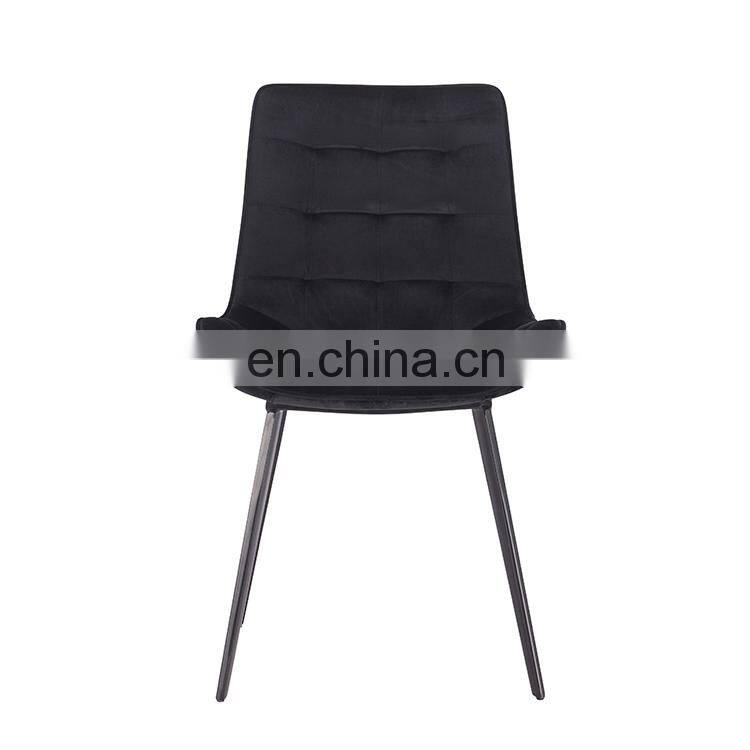 Simple velure Contemporary Kitchen Dining Chairs With High Back