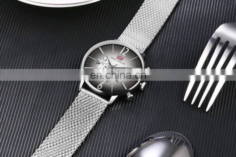 2019 Mini Focus MF0114G Mesh Steel Belt New Quartz Watches For Men