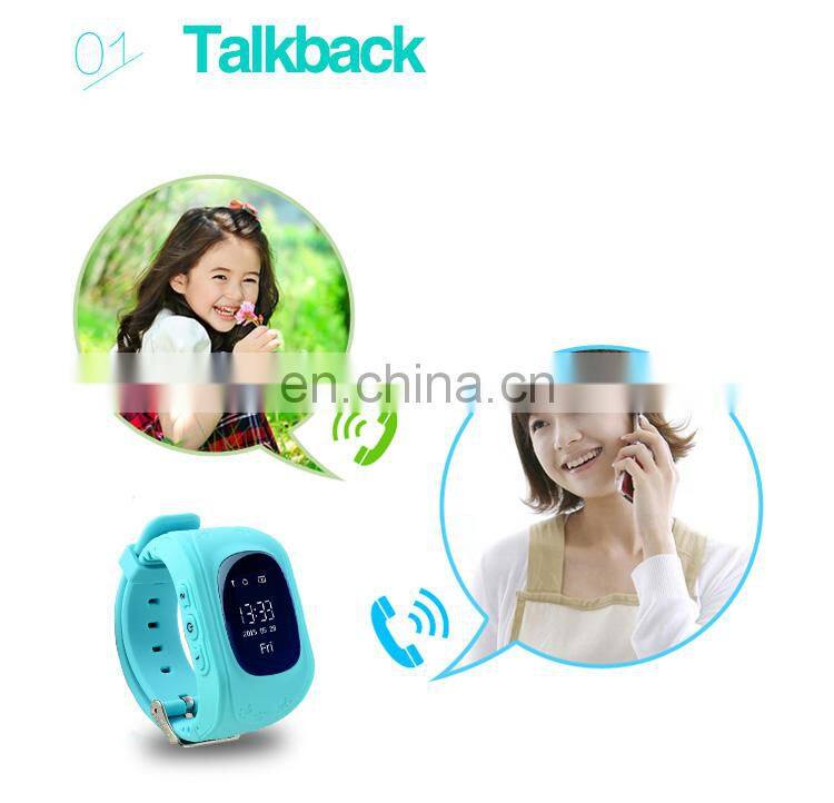 Reloj talking tracker smart wach touch smartwatch Q50 GPS kids LCD eled safety for kids with sim walkie talkies talkie