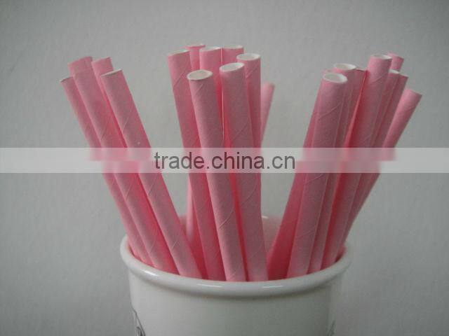 Solid color paper drinking straw