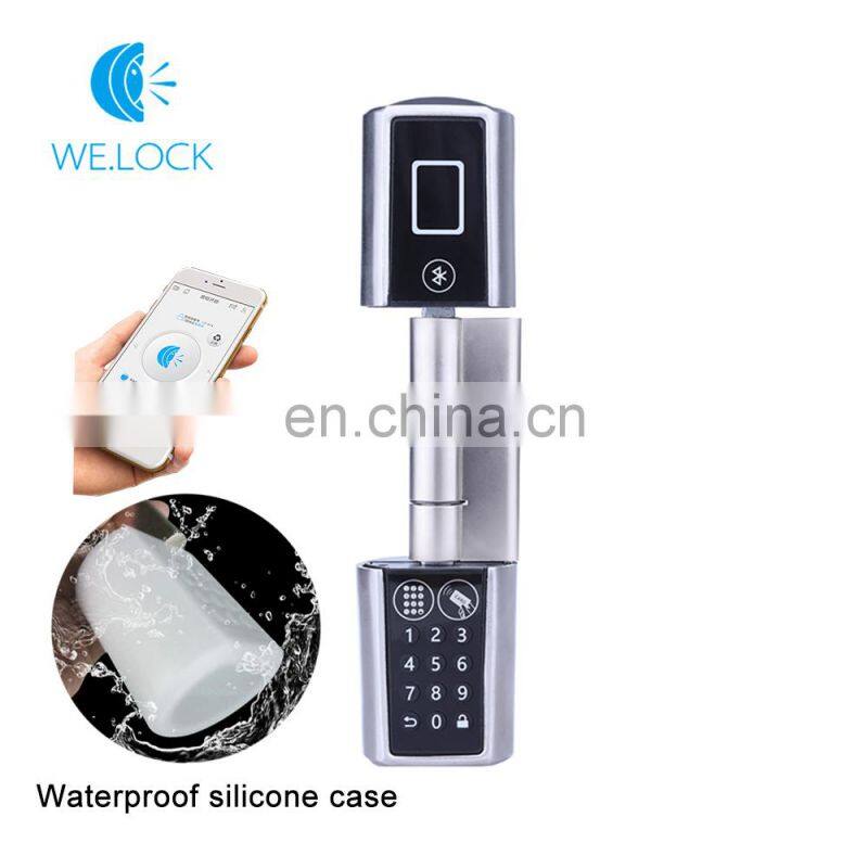 WE.LOCK Automatic door system biometric fingerprint scanner door lock APP sliding glass door push lock