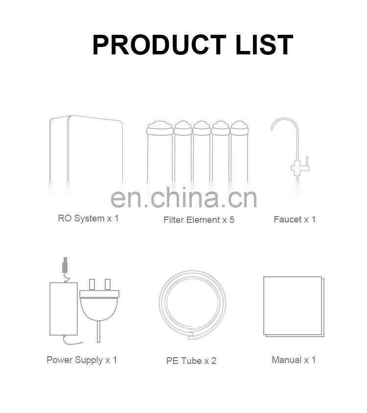 NOBANA 400 GPD Big Flow under sink tankless reverse osmosis system water purifier for home use