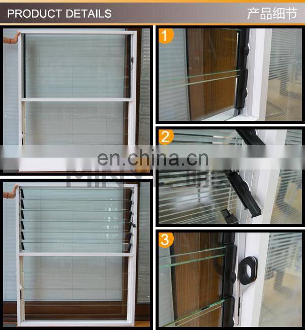 Aluminum exterior glass shutter window for residential use
