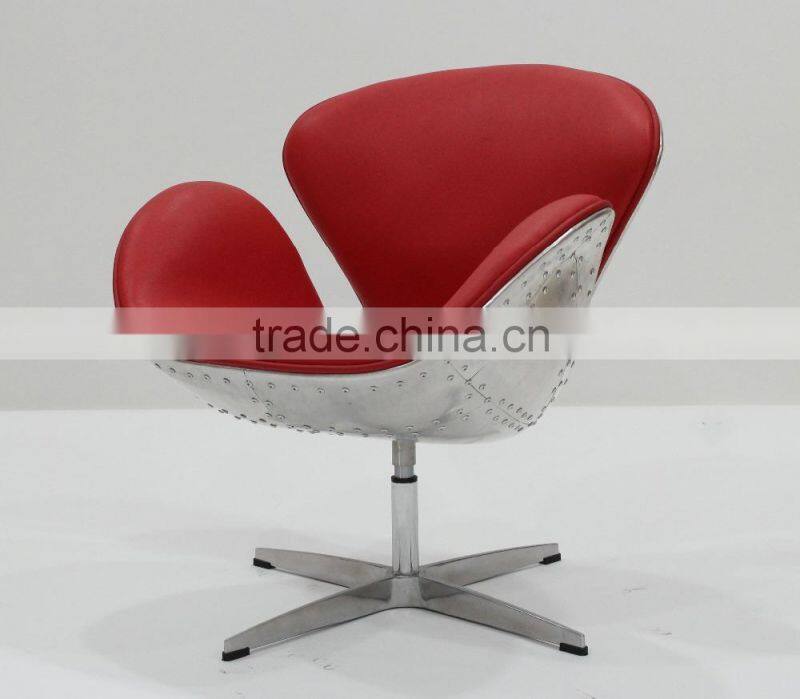 relica FRP fabric Swivel /lifting swan chair with stainless steel base designed by Arne Jacobsen